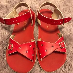 Sweet heart saltwater sandals Red Size 1Y